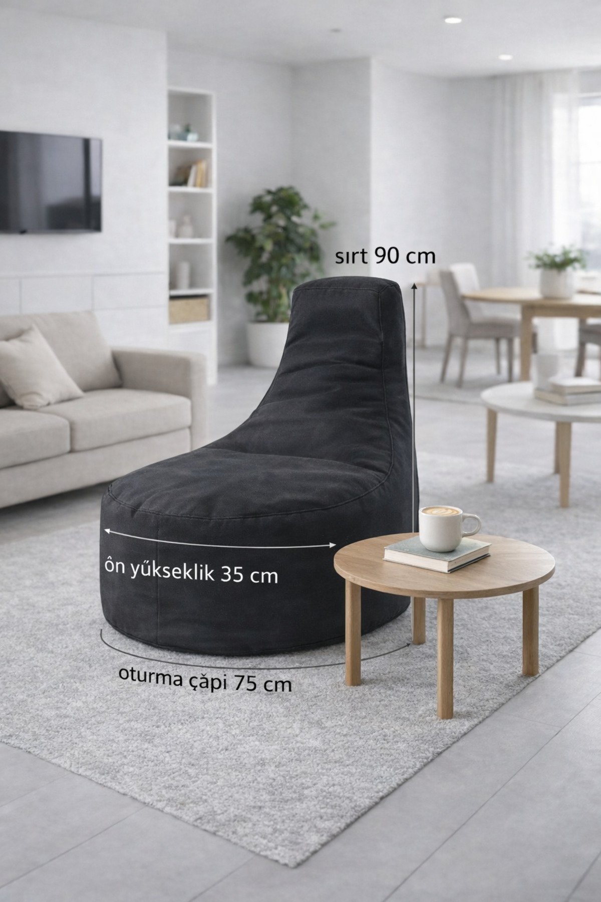 XXL Armut Minder 90 cm – Modern Oturma Minderi - Görsel 2