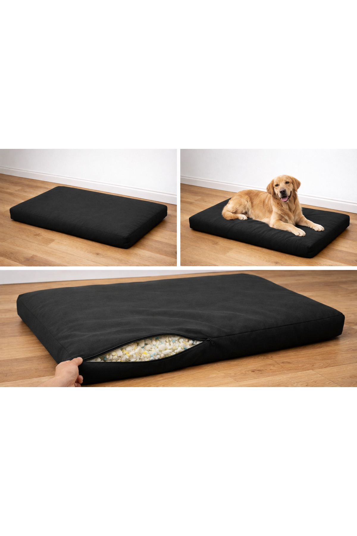 Dikişsiz Tek Parça Salaş Köpek Yatağı – Ekstra Yumuşak Kirpik Sünger 70x120 cm - Görsel 2